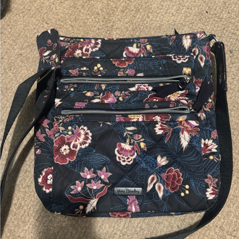 Vera Bradley Triple Zip Hipster Performance Twill in Garden Dream
